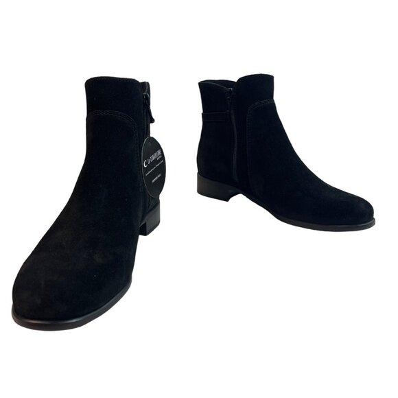 La Canadienne Women's Black Suede Ankle Booties Sz 8M - NWOB - Picture 2 of 11